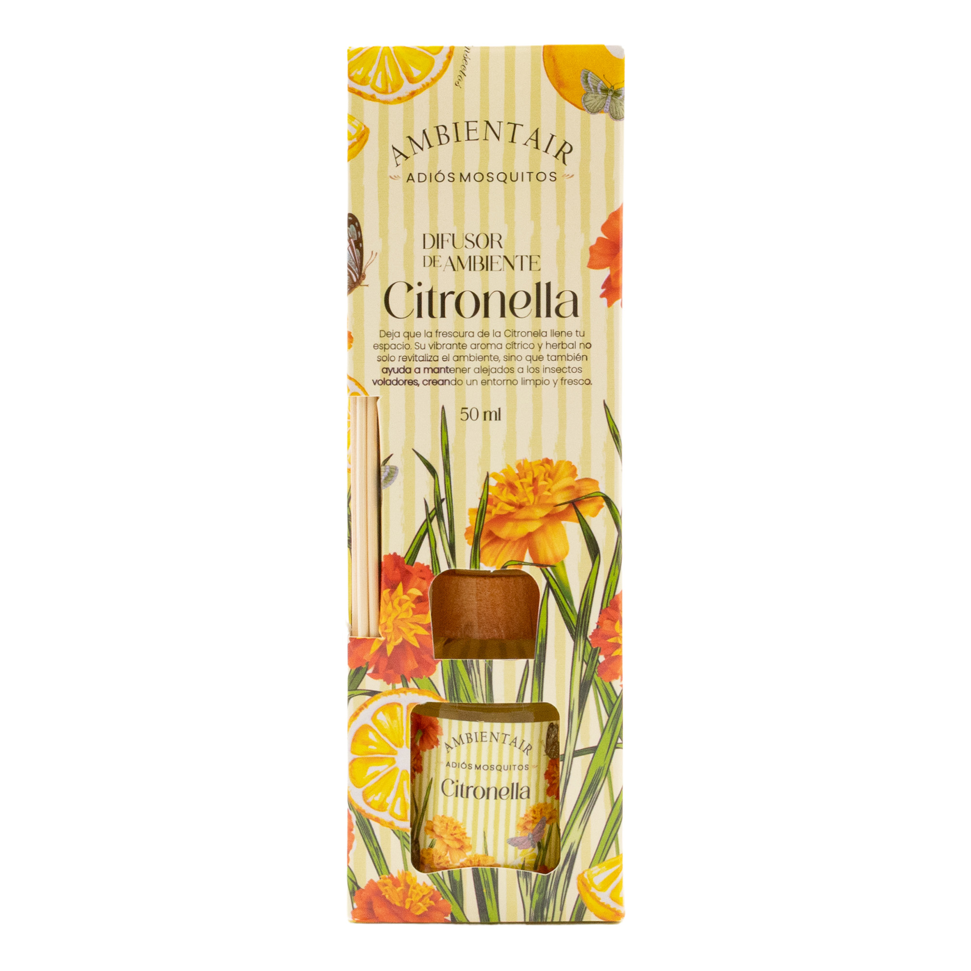 Difusor de Varillas Citronela Ambientair | Aromatizante Antimosquitos para Hogar - Imagen 3